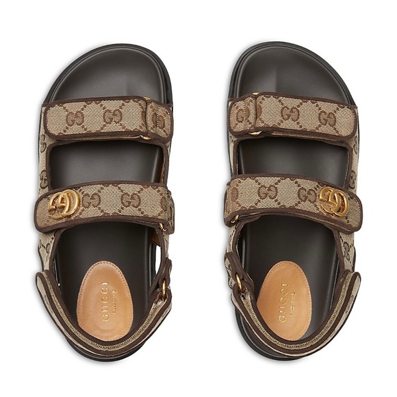 GUCCI GG logo supreme double strap sandals - Picture 4 of 5